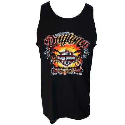 Bruce Rossmeyer's Daytona Harley-Davidson Men's Palm Black Tank Shirt