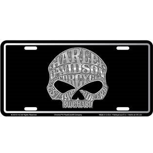 Harley-Davidson Skull Stamped Metal License Tag CG55001