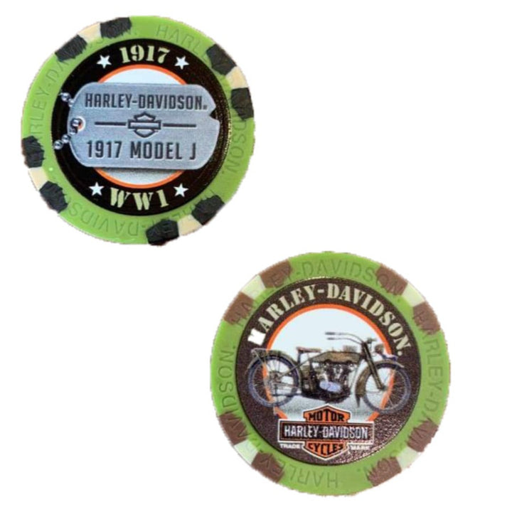 Harley-Davidson Limited Edition Military Series 1 Alpha Poker Chip Pack, Green & Black DW6741