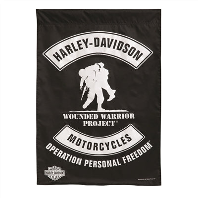 Harley-Davidson Wounded Warrior Project 40 x 28 House Flag, Black 134916