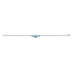 Women's Chevron Turquoise Bracelet HDB0449