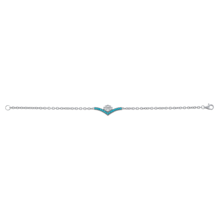 Women's Chevron Turquoise Bracelet HDB0449