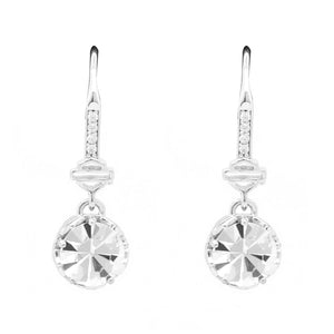 Women's Big Bling Clear Crystal Dangle Earrings HDE0422
