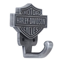 Harley-Davidson Heavy Duty Bar & Shield Hook, Zinc Cast Gray HDL-10100