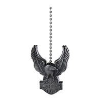 Harley-Davidson Bar & Shield Eagle Logo Zinc Cast 12" Pull Chain, Gray HDL-10142