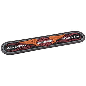 Harley-Davidson Winged Bar & Shield Rubber Beverage Bar Mat, Black HDL-18566