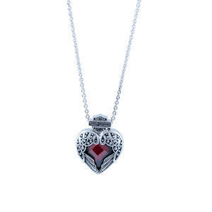 Women's Red Winged Heart Necklace HDN0345