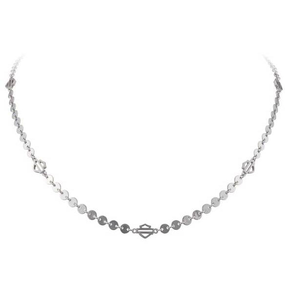 Women's Sterling Silver Small Disc B&S Chain Necklace HDN0474