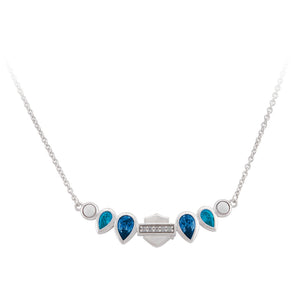 Women's Sterling Silver Blue Garland B&S Necklace HDN0486