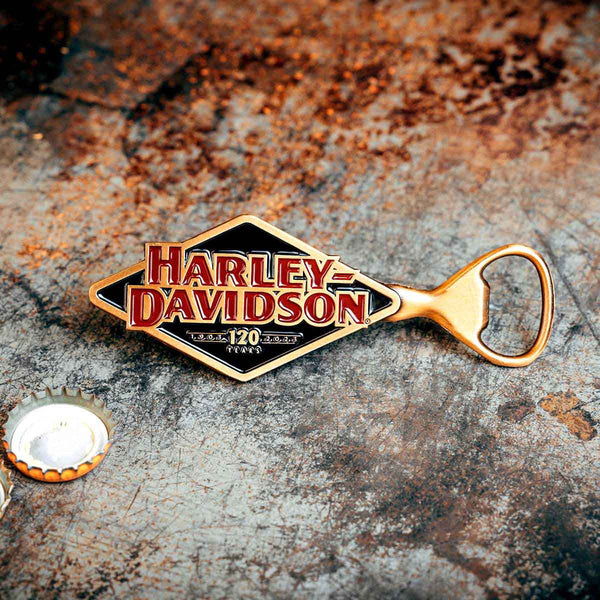 Harley-Davidson 120th Anniversary H-D Zinc-Cast Bottle Opener, Black/Red, HDX-98533