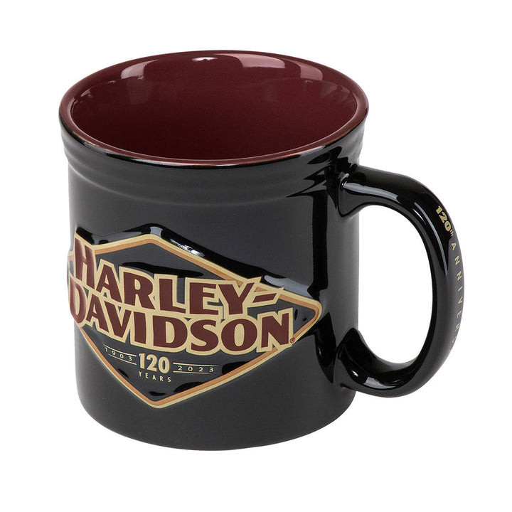 Harley-Davidson 120th Anniversary H-D Ceramic Coffee Mug, Black, HDX-98652