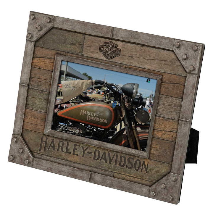 Harley-Davidson Industrial 4x6 Picture Frame, Brown HDX-99219