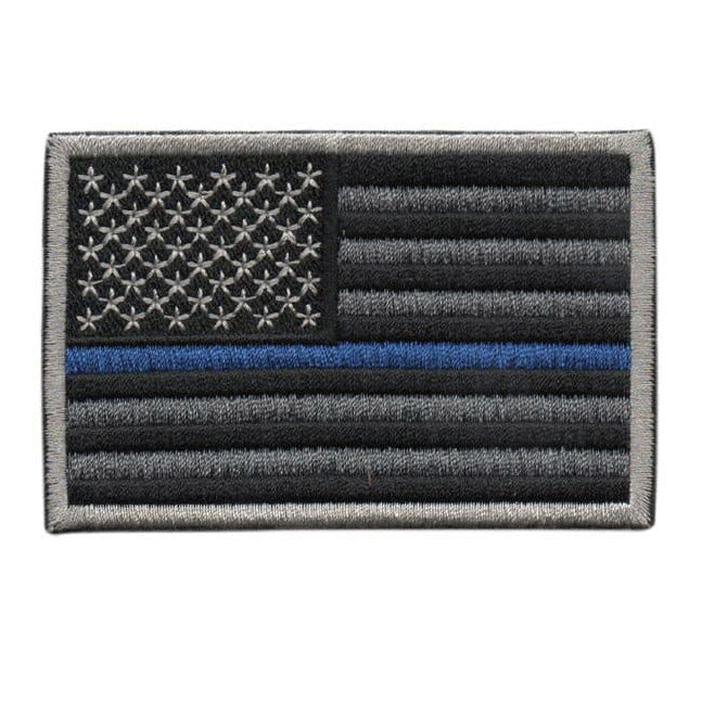 Thin Blue Line American Flag Patch 05016