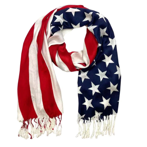 Hair Glove American Stars And Stripes 72" x 28" Scarf, Red, White, Blue, HG56900