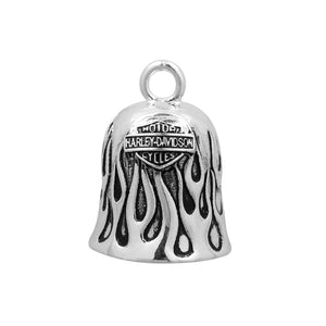 Silver Flames Bar & Shield Ride Bell HRB031