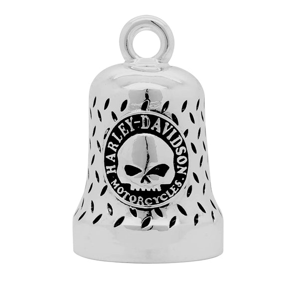 Willie G Skull Diamond Plated Chrome Ride Bell HRB078