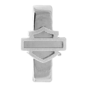 Harley-Davidson Small Silver Tone Bar & Shield Silhouette Stainless Steel Rally Charm HSC0091