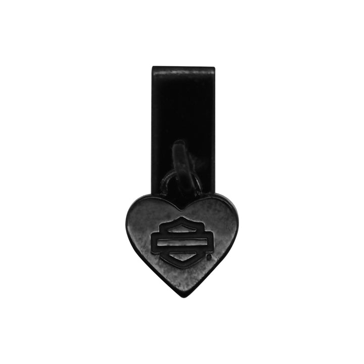 Harley-Davidson Heart Dangle Rally Charm, Black HSC0147