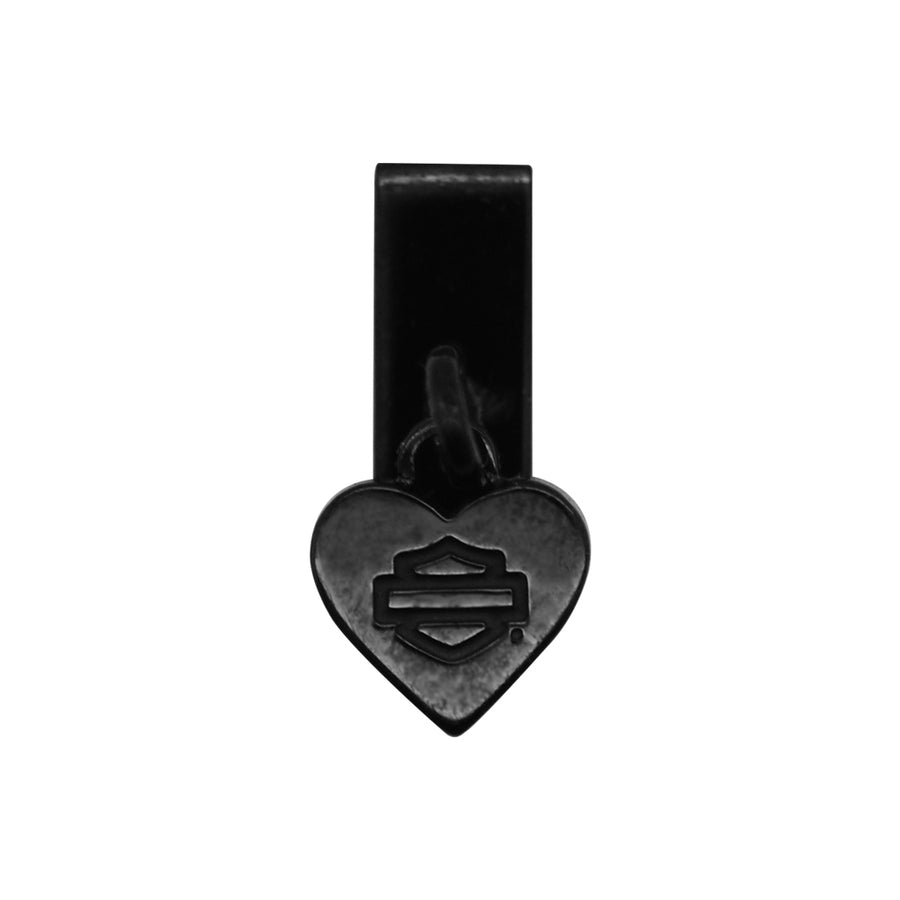Harley-Davidson Heart Dangle Rally Charm, Black HSC0147