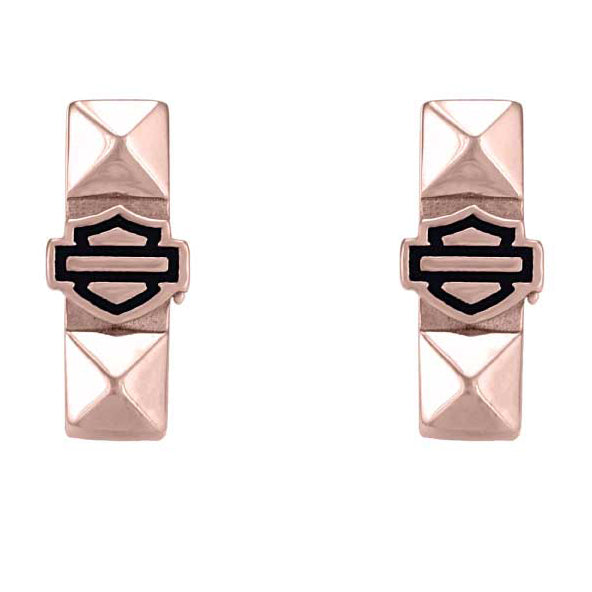 Harley-Davidson Rose Tone Pyramid Frames Stainless Steel Rally Charms, Rose Tone HSC0163