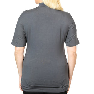 Harley-Davidson Women's White Line Short Sleeve Shirt, Gray Bling Shirt HT4670GRY