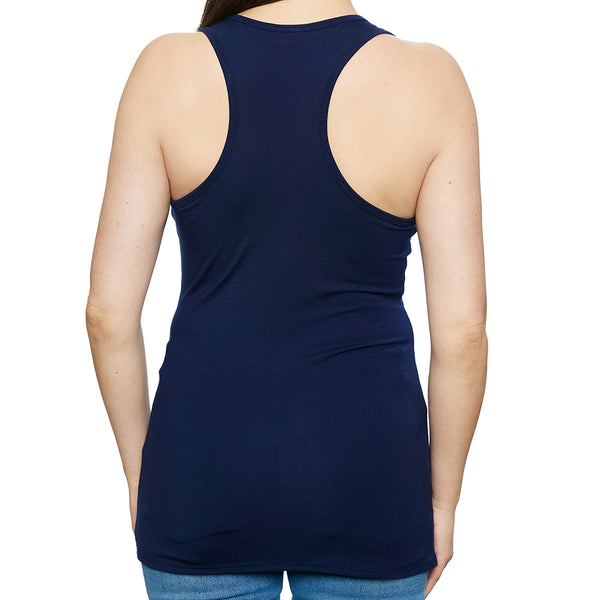 Harley-Davidson Women's Charged Scoop Neck Tank, Navy Blue HT4748NVY