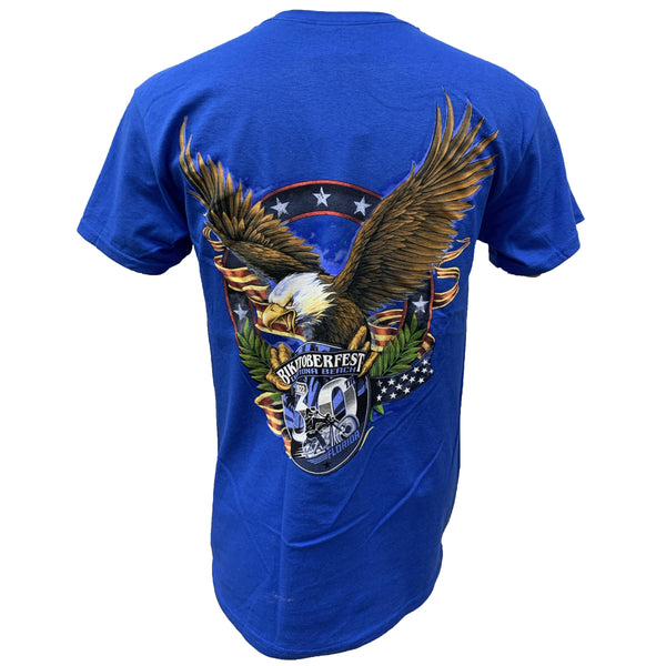 Biketoberfest 2022 Men's Eagle Royal Blue S/S Shirt
