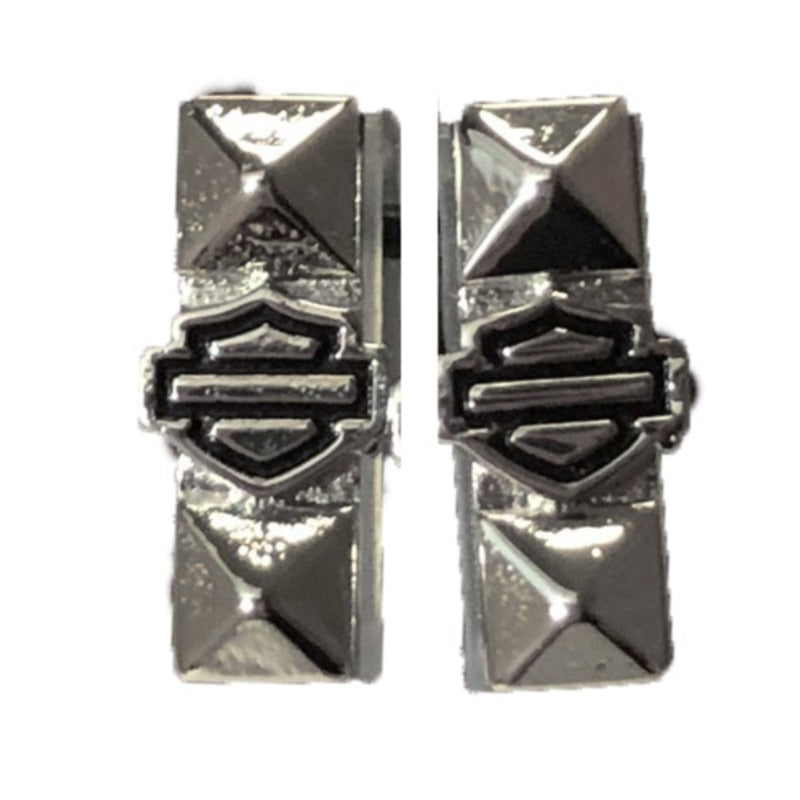 Harley-Davidson Pyramid Frames Stainless Steel Rally Charms, Silver Tone HSC0162
