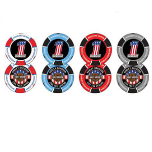 Harley-Davidson 200 Piece RWB #1 Logo Poker Chip Set DW69238
