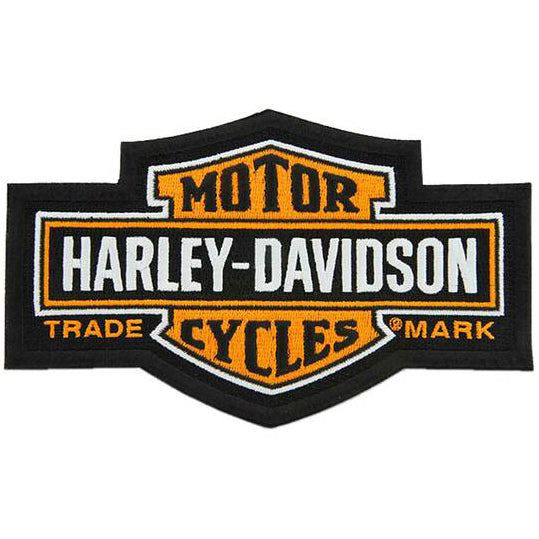 Harley-Davidson Embroidered Dimensions H-D Emblem 8 Sew-On Patch, Black