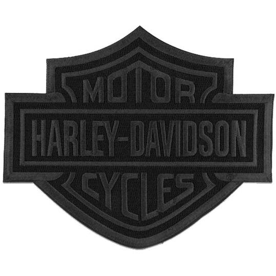 Embroidered Black Bar & Shield Logo Large Emblem Sew-On Patch 8011529
