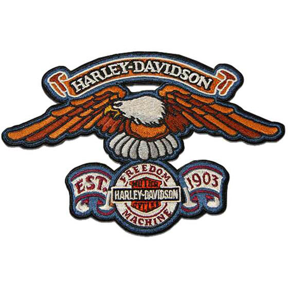 Embroidered Eagle Freedom Machine Emblem Sew-On Patch 8012908