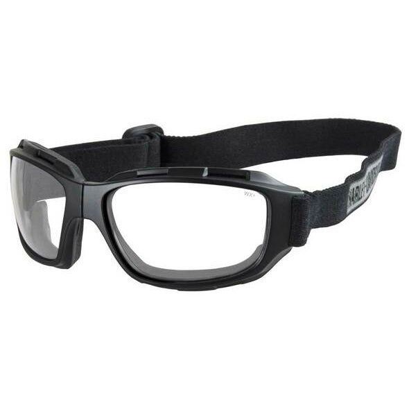 Men's Bend Clear Lens Goggles Collapsible Black Frames HABEN03