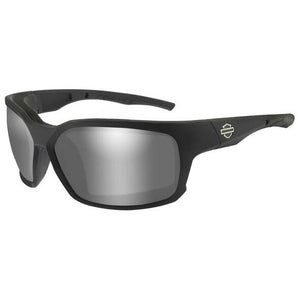 Men's COGS Sunglasses Silver Flash Lenses & Matte Black Frames HDCGS07