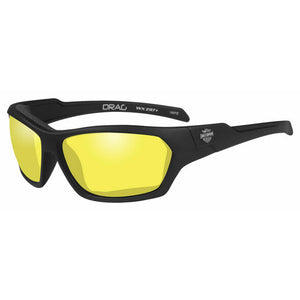 Men's Drag Gasket Sunglasses Yellow Lens/Black Frames HADRA13
