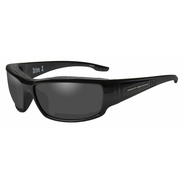 Men's Drive 2 Gasket Sunglasses Gray Lens/Black Frame HADRI01