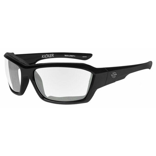 Men's Kicker Sunglasses Clear Lens/Gloss Black Frame HAKIC03
