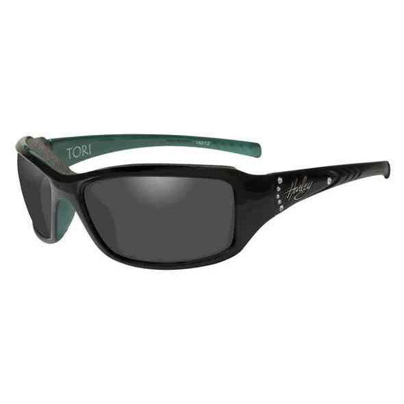 Women's Tori Gasket Sunglasses Black/Green Stones Frame HATOR01
