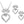 Harley-Davidson Women's Bling Heart Necklace & Post Earrings Gift Set Silver HDS0008
