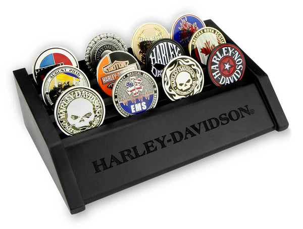 Harley-Davidson Challenge Coin Wooden Display, Holds: 24 Coins 8002688
