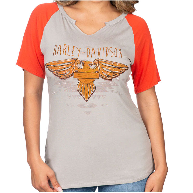Harley-Davidson Women's Thunderbird Ivory Bling Shirt HT4633IVY