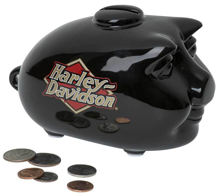 Harley-Davidson H-D Logo Ceramic Mini Hog Bank HDX-99103