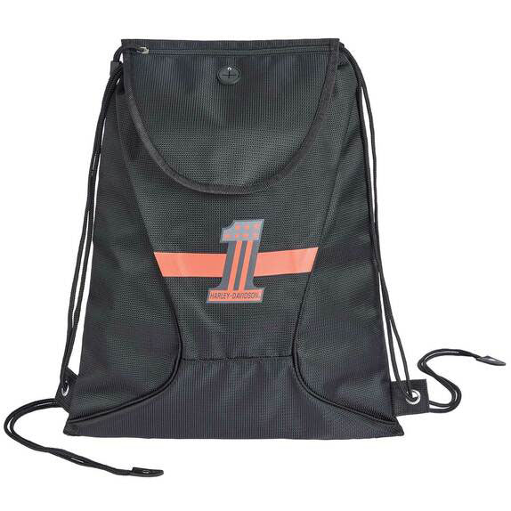#1 Logo Sling Black/Rust Backpack Sport Cloth Drawstring Bag 99667-NUMBER1/RUST