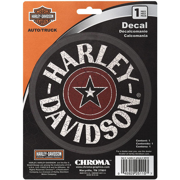 Harley-Davidson Aged Star Badge Small Decal CG25115