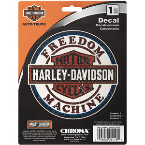 Harley-Davidson Aged Vintage Freedom Machine Badge Decal CG25116