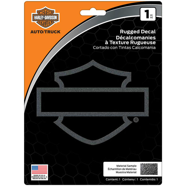 Rugged Textured Bar & Shield Logo Decal CG27012