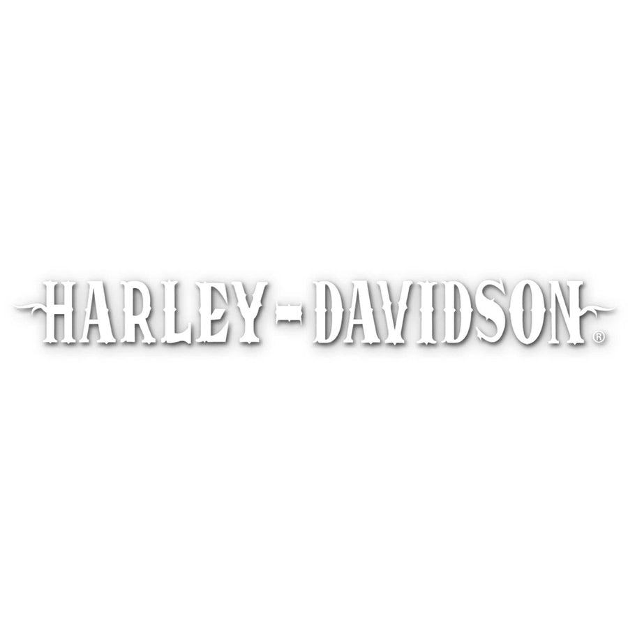 Harley-Davidson White Western Font, 36" x 4.5" Windshield Decal CG3760
