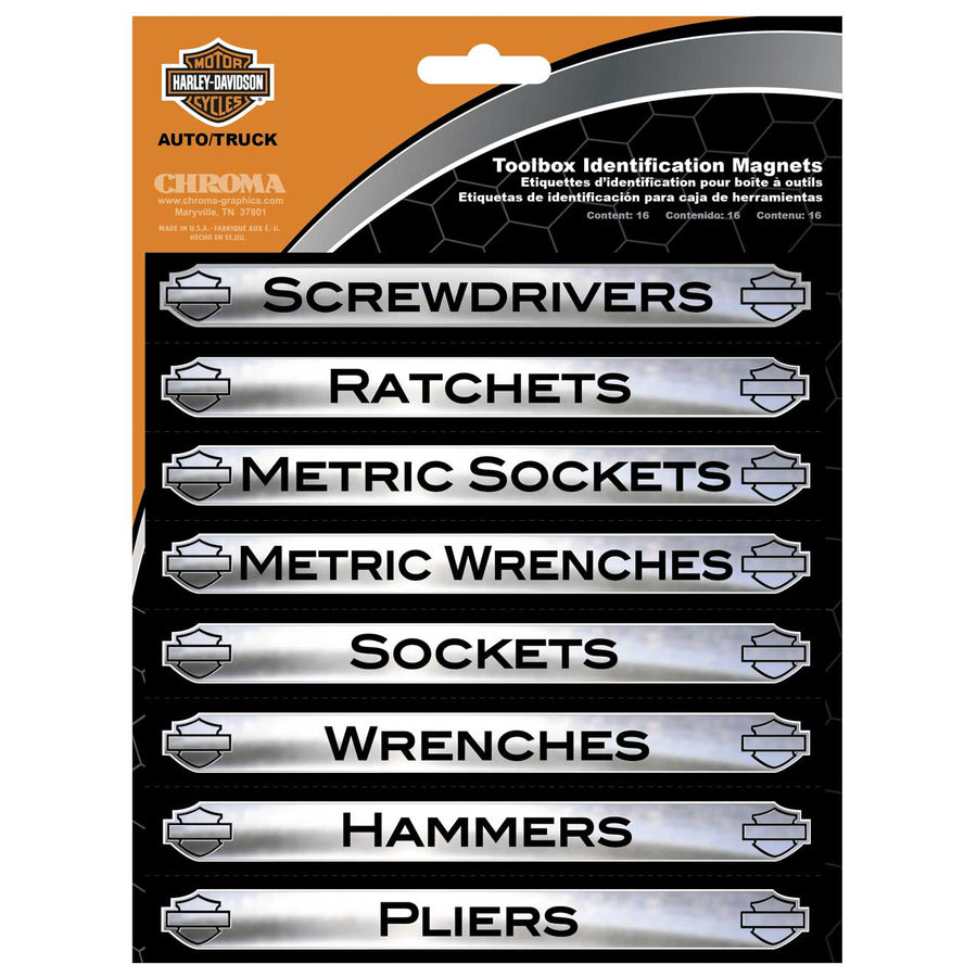 Harley-Davidson Magnetix Toolbox Identification Magnets, CG47000