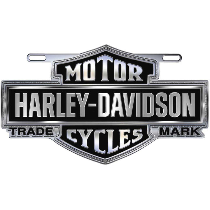 Harley-Davidson B&S Die Cast Silver Front License Plate CG55036