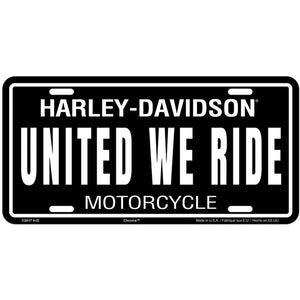 United We Ride Stamped Metal Front License Plate CG55037